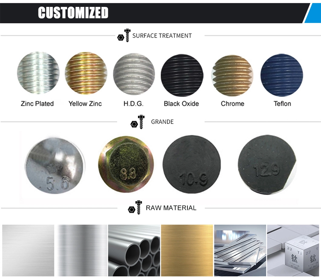 Customized China Fastener Carbon Steel Liner Bolt