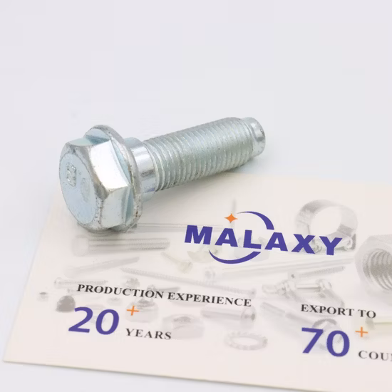 Yellow/Color Zinc DIN 6921 Hex Flange Bolt Gr 4.8 M5