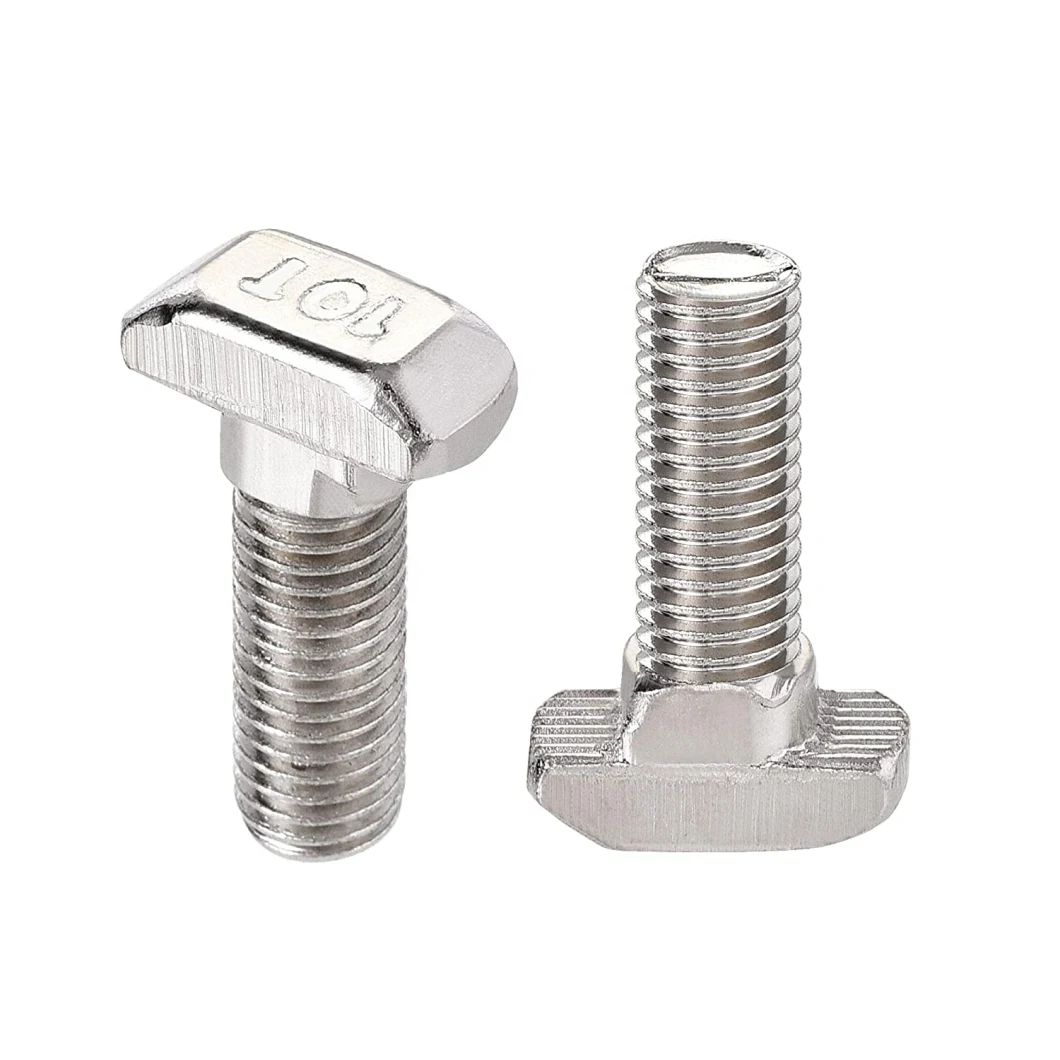 Custom T-Bolt Supplier M3 M4 M8 Stainless Steel Rhombus Rectangular Square Head T Shape T Bolt Screw M6