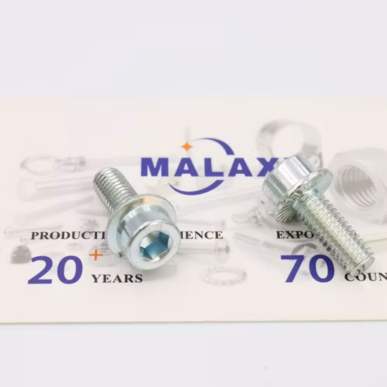 Yellow/Color Zinc DIN 6921 Hex Flange Bolt Gr 4.8 M5