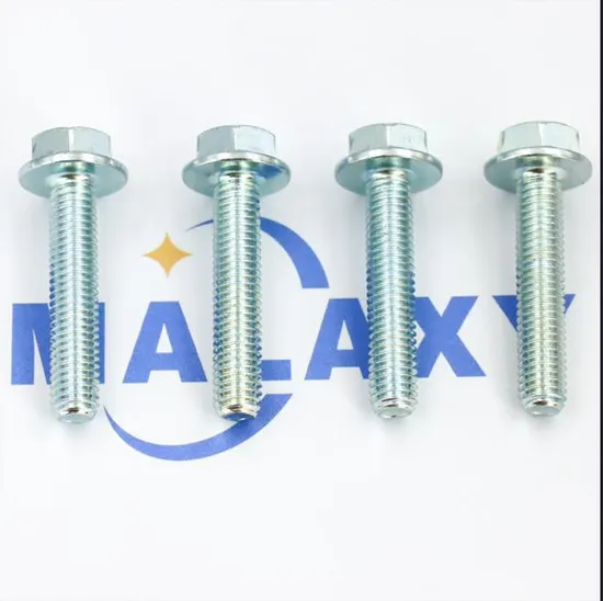 Yellow/Color Zinc DIN 6921 Hex Flange Bolt Gr 4.8 M5
