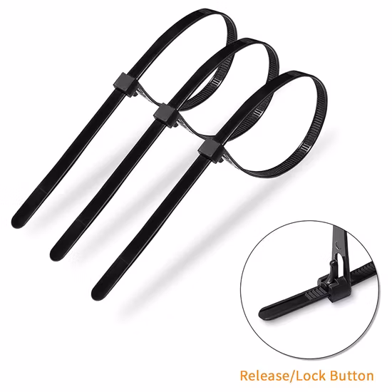 Lpsl Releasable Nylon Cable Ties, Heavy Duty Reusable Tie Wraps, Strong Nylon Zip Ties